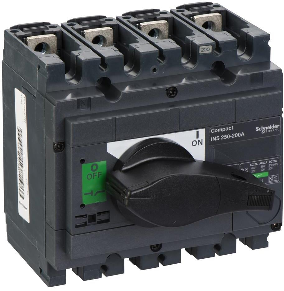 Товаров прекъсвач INS250 4P 200A с ръкохватка SE, SCHNEIDER ELECTRIC НИСКО НАПРЕЖЕНИЕ, 31103