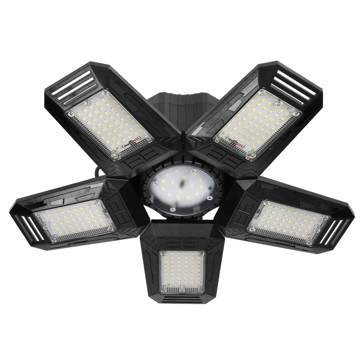 Работна лампа RIGEL LED 5-крилна сгъваема лампа за работилница, E27 55W, 6500К, 4950lm - WL-10, VIRONE