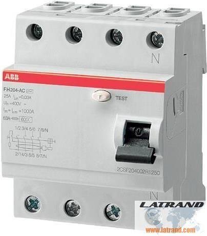 ДТЗ 4P 63A 30mА серия FH204 тип AC ABB - 2CSF204002R1630