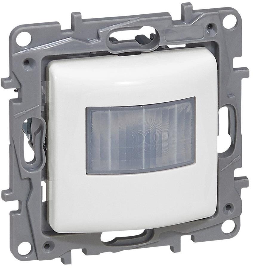 Датчик за движение PIR, 120°, обхват 8m @ h=1.2m, LED ≤ 500W, изисква неутрала, цвят бял Niloe Legrand, LEGRAND, 764582A