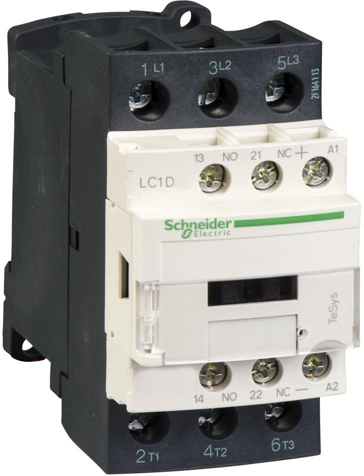 Контактор TeSys D 3P 11kW (25A AC-3) 1NO-1NC 24V DC SE, SCHNEIDER ELECTRIC НИСКО НАПРЕЖЕНИЕ, LC1D25BD