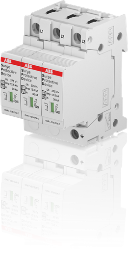 Катоден отводител тип 1+2 OVR 12.5kA 275V 3P ABB, 2CTB815710R1800