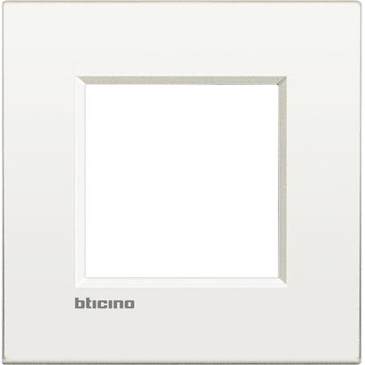 Рамка 2 мод. метална Pure white за обикновена конзола 50мм AIR LL Bticino , BTICINO, LNE4802BN