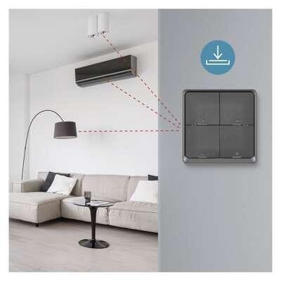 Бутон с 12 функции с батерия антрацит IP-2004ZB ZigBee GoSmart EMOS