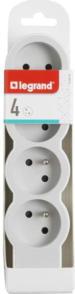 Разклонител БЯЛ 4x френски стандарт без кабел Standard NEW Legrand, LEGRAND, 49497