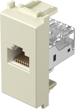 Розетка RJ45 Cat.5e UTP 1 мод. цвят Крем гланц Modul TEM, KM37IW