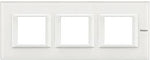 Рамка 3х2 мод. правоъгълна White glass Axolute Bticino, BTICINO, HA4802M3HVBB