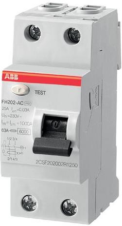 ДТЗ 2P 63A 300mА серия FH202 тип AC ABB, 2CSF202003R3630