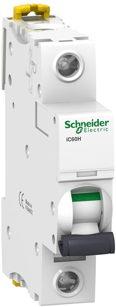 Автоматичен прекъсвач Acti 9 iC60H 1P 6A крива D 10kA SE, SCHNEIDER ELECTRIC НИСКО НАПРЕЖЕНИЕ, A9F85106