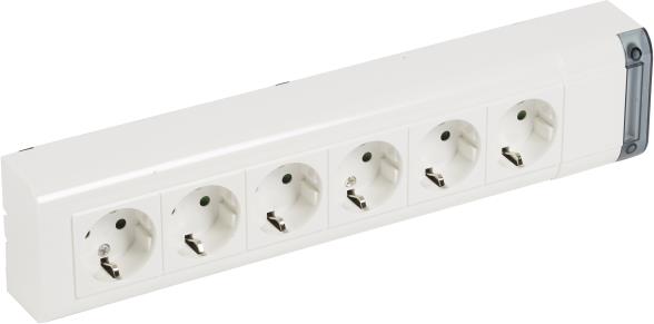 Контакт 6х шуко 16A открит монтаж Legrand, LEGRAND, 50627