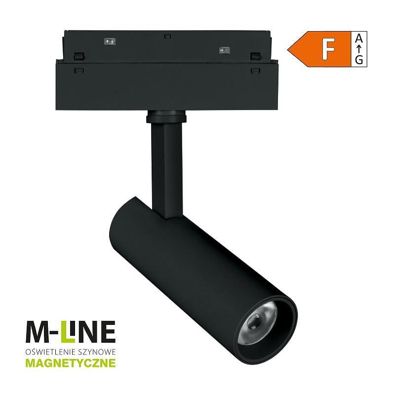 Магнитна лампа за релсова система M-LINE, черна, 5W, 400lm, 4000K, DPM, MTL-ST-5W-B