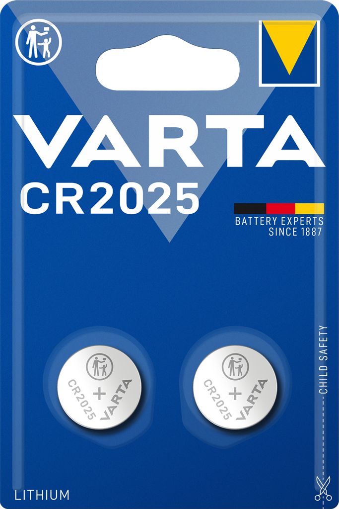 Батерия CR2025 3V Lithium (2 бр. блист.) Varta, VARTA, CR2025-2