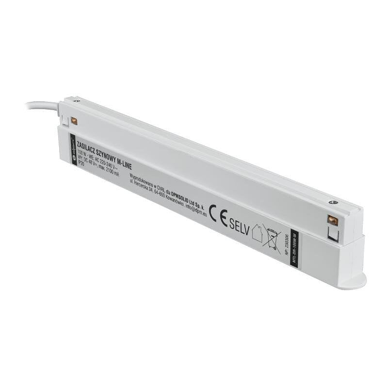 Захранване за магнитна релса M-LINE, бяло, 100W 48V DC, DPM, MTL-DR-100W-W