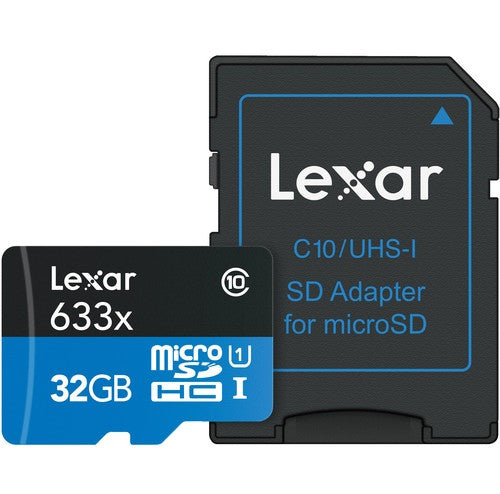 КАРТА ПАМЕТ micro SDHC 32GB 100MB/s UHS-I,A1,V10,U1,BLUE LEXAR