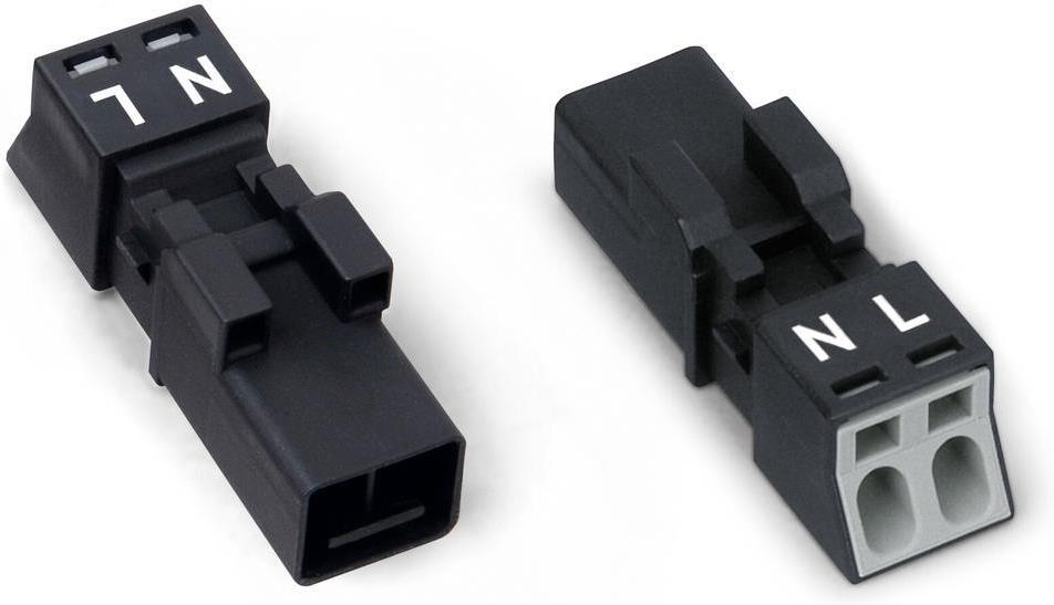 Щекер 2P 1,50 mm2 черен WINSTA® MINI Wago, WAGO, 890-212