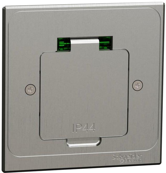 Подов контакт шуко IP44 квадратен XS Unica System+ SE, SCHNEIDER ELECTRIC, INS52100