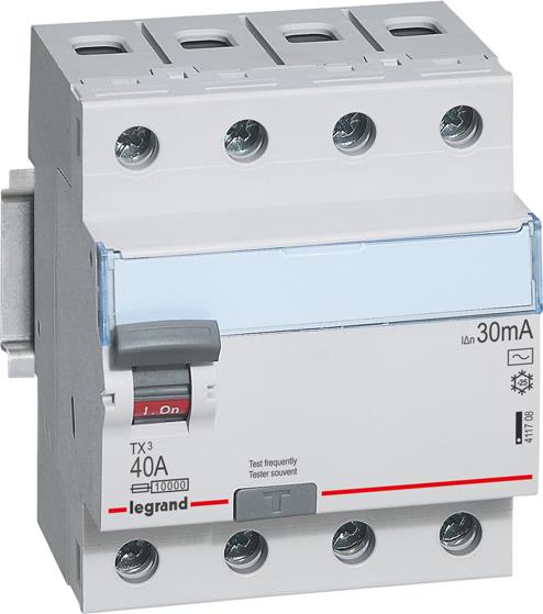 ДТЗ 4P 40A 30mА серия TX3 ID тип A Legrand, LEGRAND НИСКО НАПРЕЖЕНИЕ, 411765