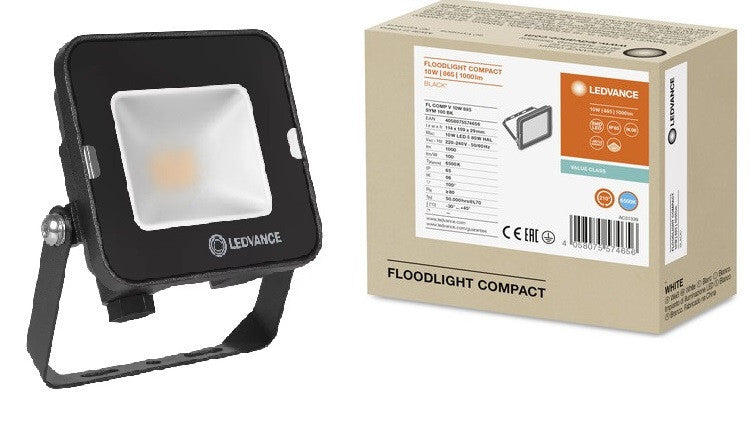 LED ПРОЖЕКТОР FL COMP VALUE 10W 865 SYM 100 BK LEDVANCE - ЧЕРЕН