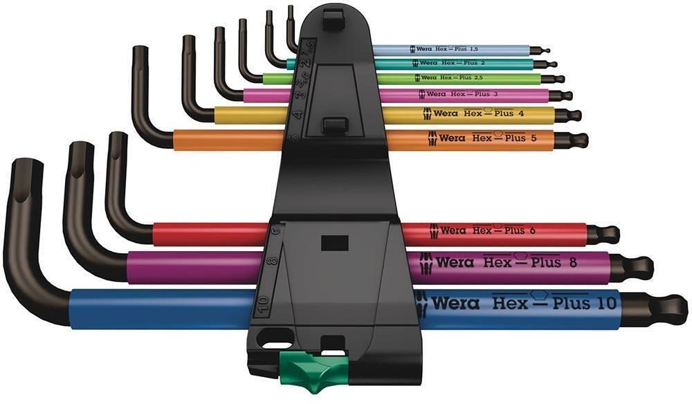 Комплект шестограми, 9х (1.5…10), в щипка, 950 SPKL L-key Multicolour 1 Wera - W022089