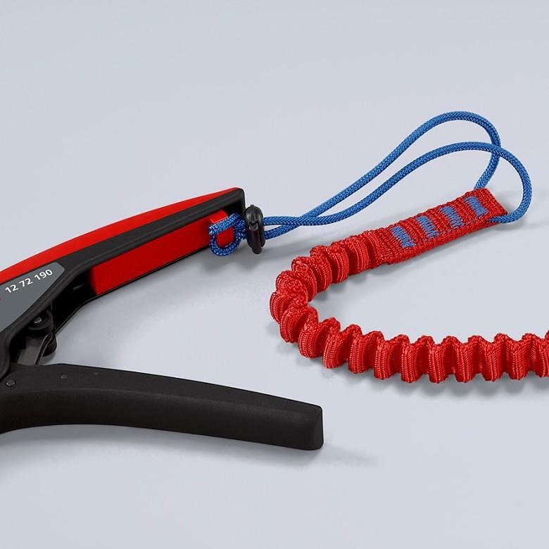 Клещи заголващи автоматични NexStrip, синьо-червена ръкохватка 190мм, Knipex - K1272190