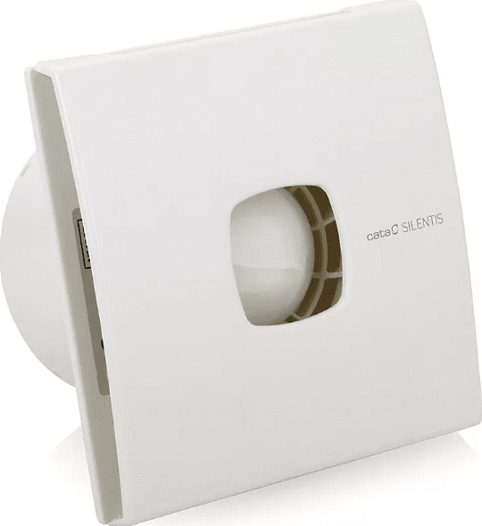 Вентилатор SILENTIS10 ф100мм, цвят Бял, 98м3/ч, 15W, 37dB комплект с клапа CATA - C01070000