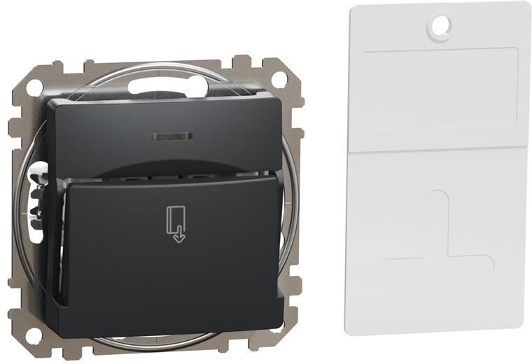 Енергоспестител 1NO c подсветка цвят Антрацит Sedna SE, SCHNEIDER ELECTRIC, SDD114121