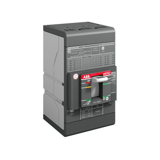 Автомат T Max XT1N 60А TM 3P 25kA регулируем (In x 0.7...1) UL АВВ, ABB, 1SDA074642R1