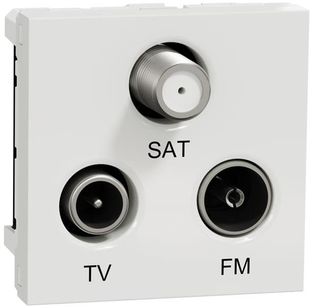 Розетка TV+FM+SAT 2dB 2 мод. цвят Бял Unica SE, SCHNEIDER ELECTRIC, NU345018
