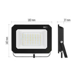 Прожектор LED 50W 4000K 5000lm 120° x 120° 25000h IP65 черен SIMPO EMOS