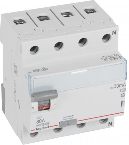 ДТЗ 4P 80A 30mА серия TX3 ID тип A Legrand, LEGRAND НИСКО НАПРЕЖЕНИЕ, 411767