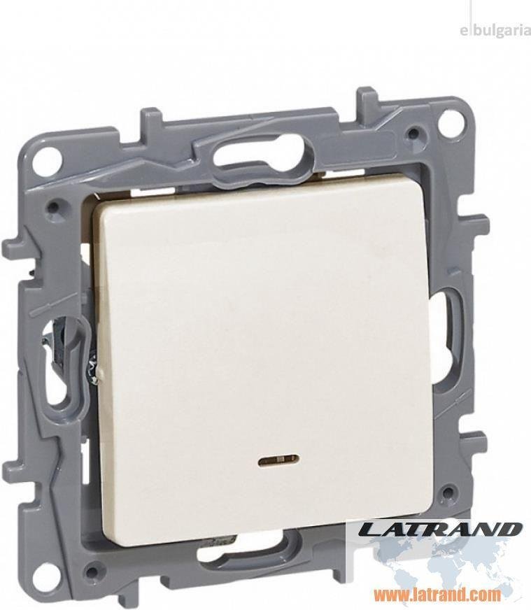 Бутон с подсветка LED цвят крем Niloe Legrand - 764622