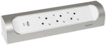 Разклонител ъглов сив 3x2P+E без кабел с USB A+C 3A 15W Corner NEW Legrand, LEGRAND, 694504