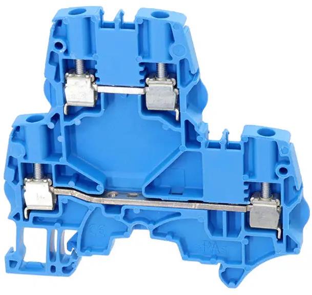 Редова клема ДВУРЕДОВА синя 4мм2 ZS4-D2-BL серия SNK ABB, 1SNK505220R0000
