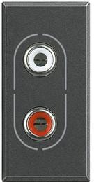 Розетка RCA аудио 1 мод. цвят Антрацит Axolute Bticino, BTICINO, HS4281