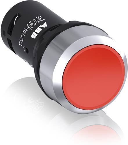 Бутон червен CP1-30R-11 1NO/1NC хромиран ринг Ø22mm Compact ABB, 1SFA619100R3071