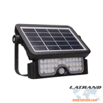 LUX LED  соларен прожектор със сензор за движение,5W, 500lm, IP65, 4000K, 2x1500mAh, черен - AD-SL-6108BLR4, ORNO