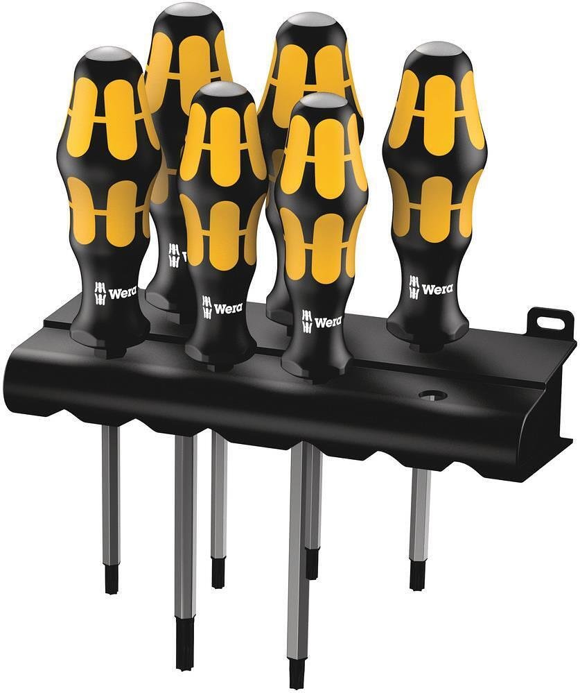 Комплект отвертки, 6x TX, ударна жълто-черна ръкохватка, 977/6 Kraftform Plus Wera - W024410