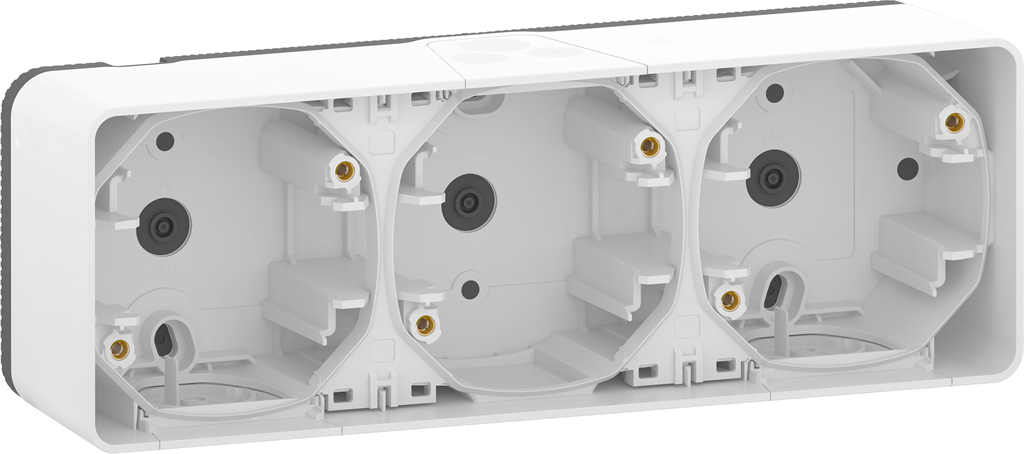 Конзола тройна хоризонтална IP55 цвят Бял Mureva SE, SCHNEIDER ELECTRIC, MUR39913