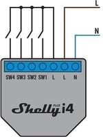 Микромодул Smart 4х аналогови входа Shelly Plus i4 - 265079