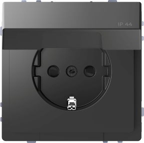 Механизъм контакт шуко с лицев панел IP44 цвят Антрацит System Design Merten SE /до изчерпване/, SCHNEIDER ELECTRIC, MTN2314-6034