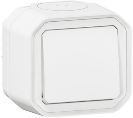 Бутон моноблок за открит монтаж цвят Бял IP55 Plexo New Legrand, LEGRAND, 69760L