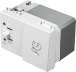 Контакт за самобръсначка 3 мод. цвят Бял гланц Modul TEM, EM60PW