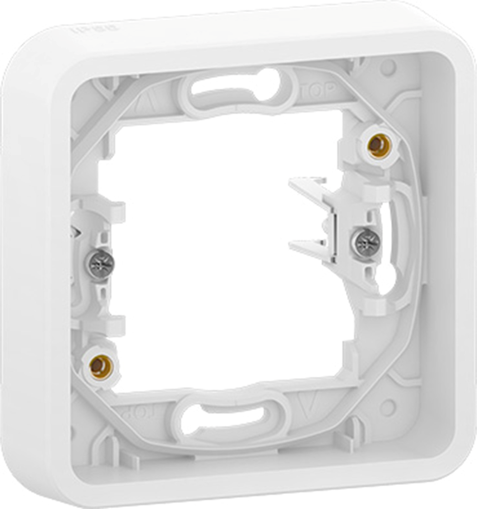 Рамка единична със скоби IP55 цвят Бял Mureva SE, SCHNEIDER ELECTRIC, MUR39108