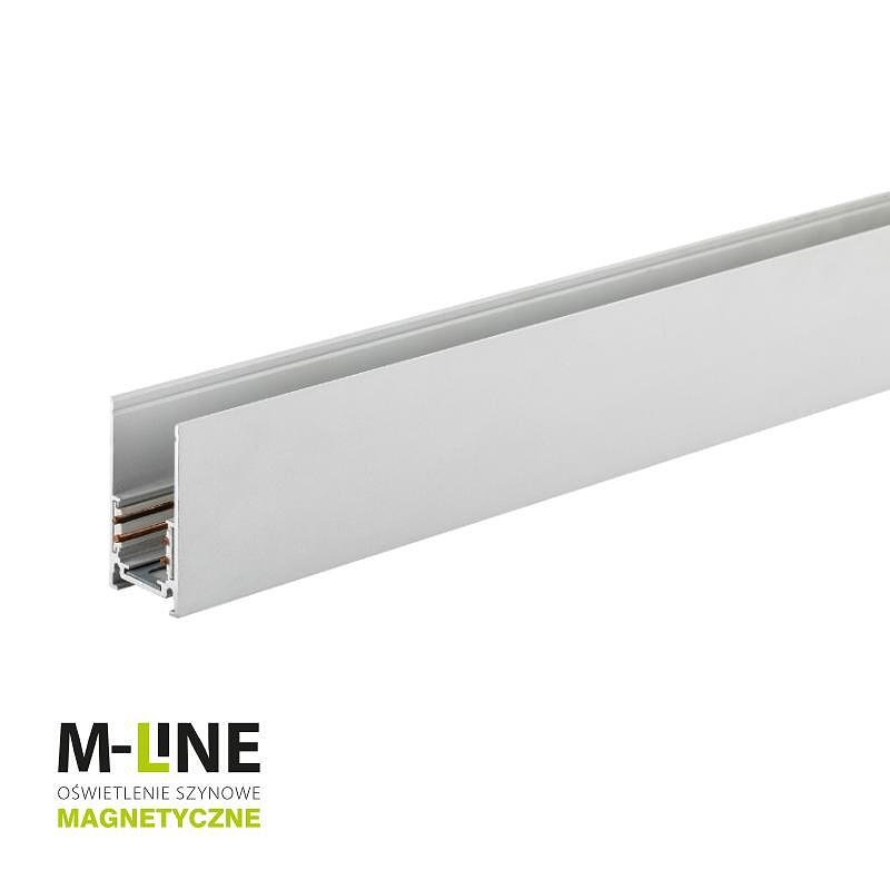 Магнитна релса за външен монтаж, еднофазна M-LINE, бяла, 2 м, DPM, MTL-S-2-W