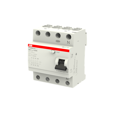 ДТЗ 4P 25А 30mА серия FH204 тип A ABB, 2CSF204102R1250