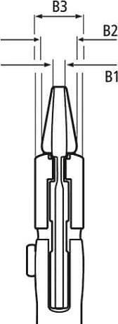 Клещи раздвижени, хромирани, червена ръкохватка 300мм, Knipex - K8603300