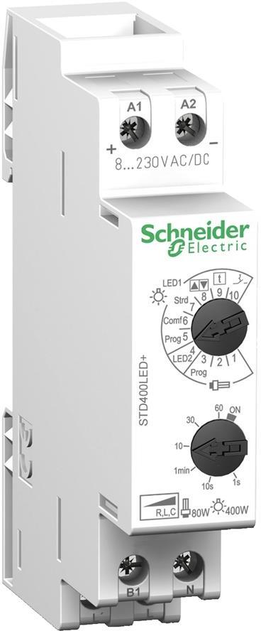 Димер универсален Acti 9 STD400LED+ 60W 4 функции DIN 1 мод. SE, SCHNEIDER ELECTRIC НИСКО НАПРЕЖЕНИЕ, CCTDD20017
