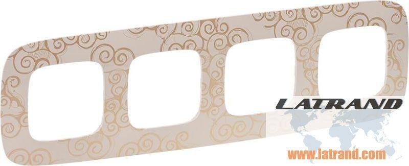 Рамка 4х цвят Нарцис злато Valena Allure Legrand - 754354