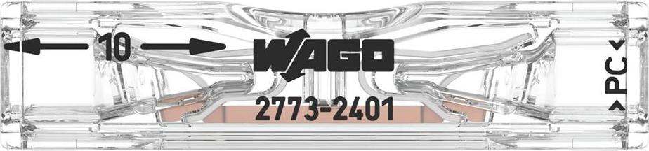 Бърза връзка Inline 2х0,75-4 mm2 (100бр.) прозрачна за твърд проводник Wago, WAGO, 2773-2401