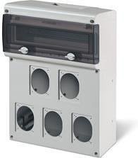 Табло за индустриални контакти и DIN модули IP66, UV, PG вход, серия BLOCK (14 DIN и 2х16A и 3х32A) Scame-632.5500-000